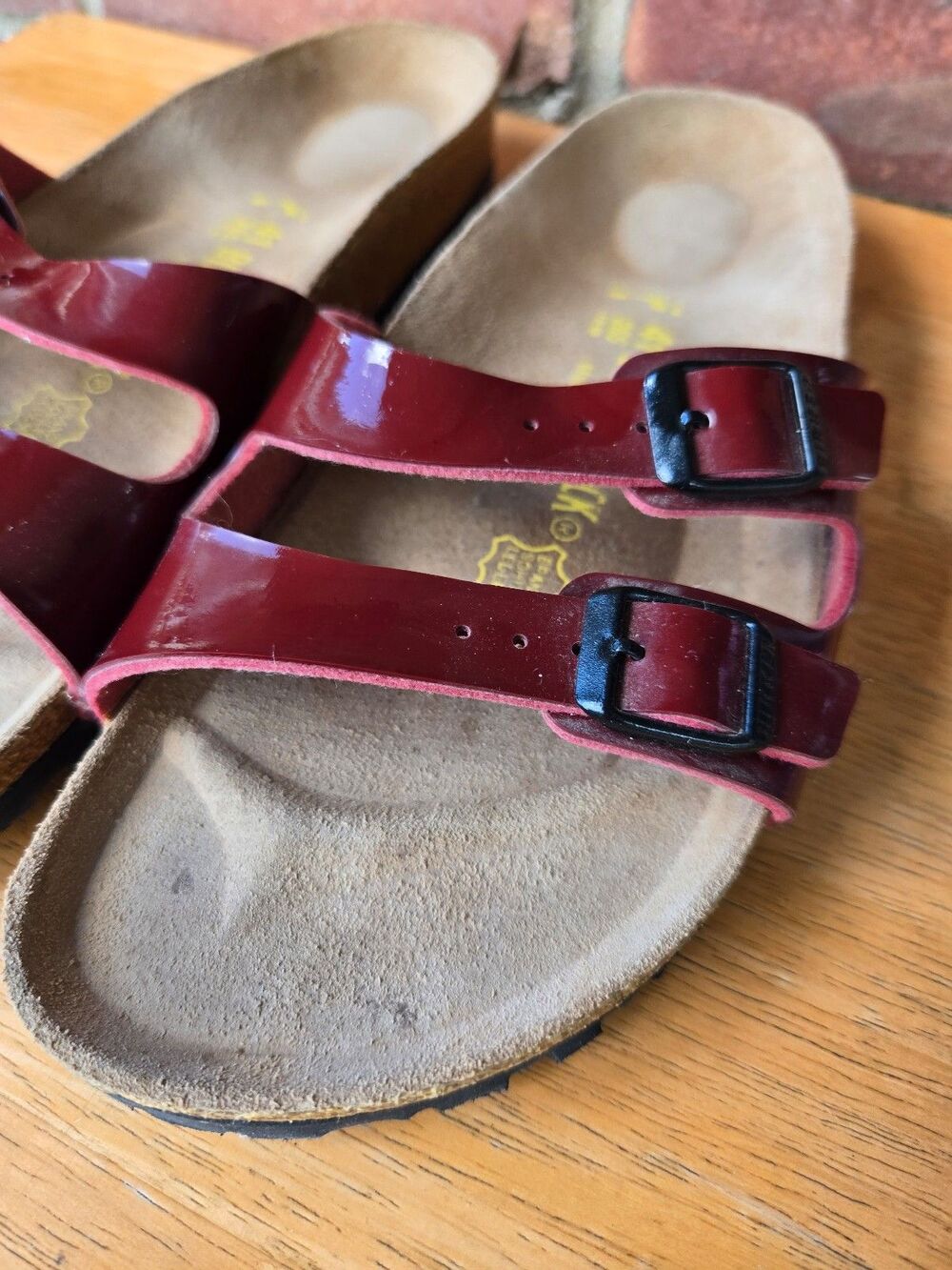 Birkenstock Sandals Ibiza Garnet Birko-Flor Burgundy Made in Germany